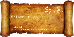 Sziber Hilda névjegykártya
